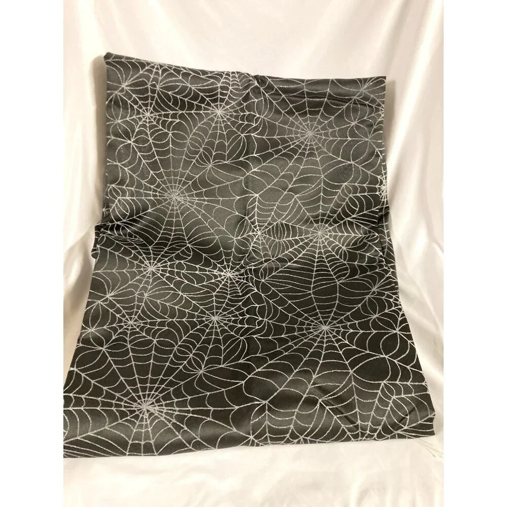 Halloween Tablecloth Spiderweb Fall Home Spooky Decor Reversible 60